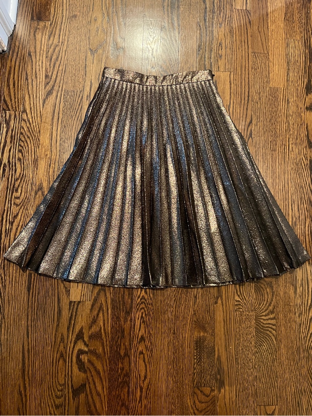 kate spade Metallic Pleated Skirt